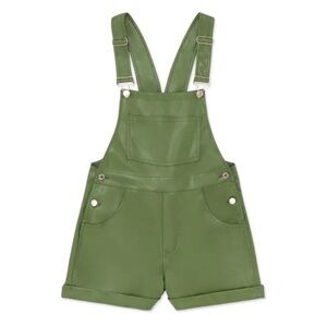🐞NWT WeWoreWhat Basic Vegan Leather Shortalls - size small